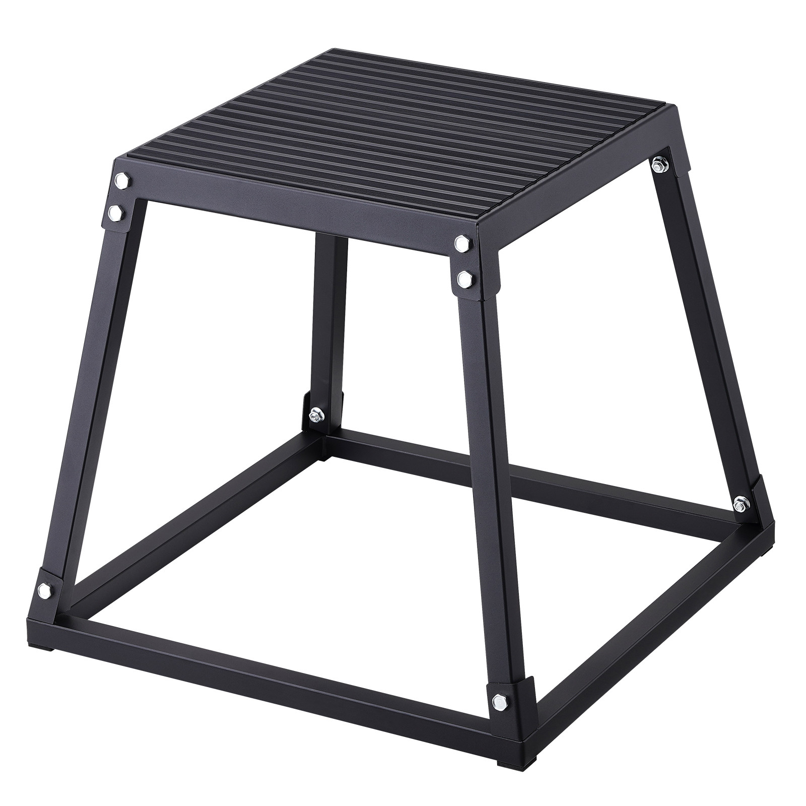 VEVOR 18" Plyometric Jump Box Fitness Exercise Plyo Box Step Cross Black