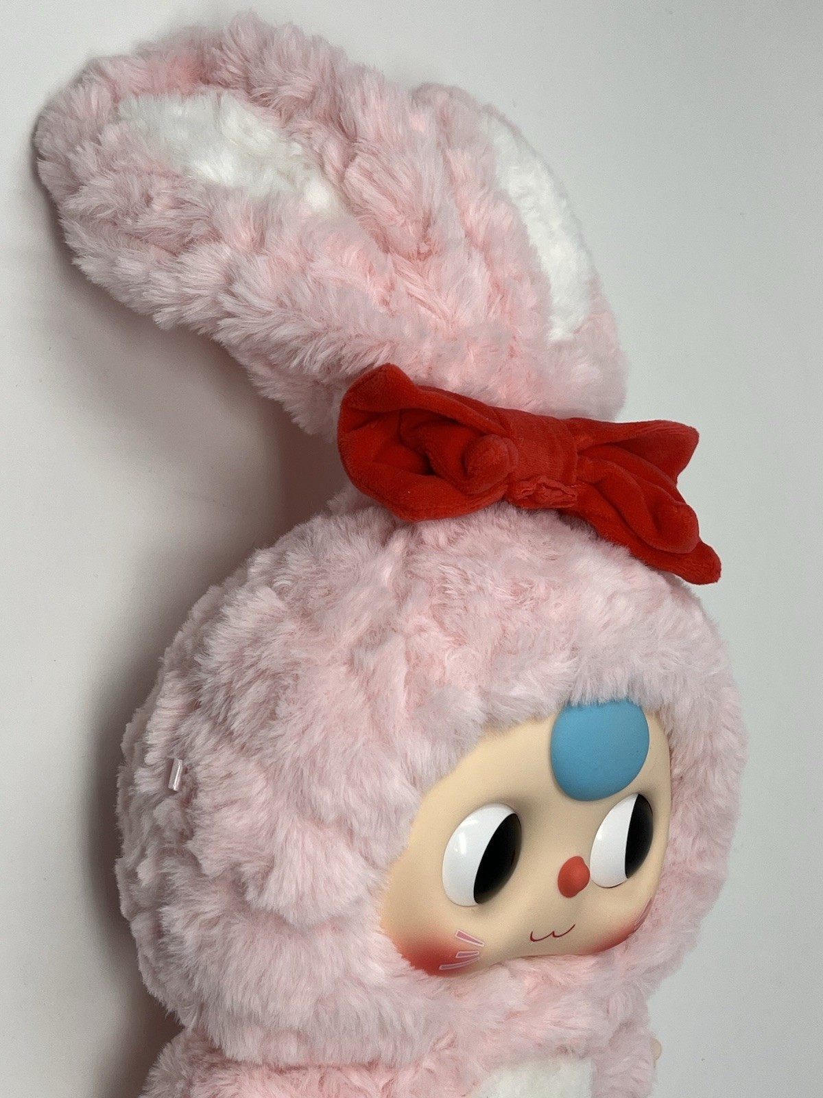 BB3 Baby Three 400% Big Baby Plush Doll Pink Bunny Red Bow Boba Eyes Rare No Box