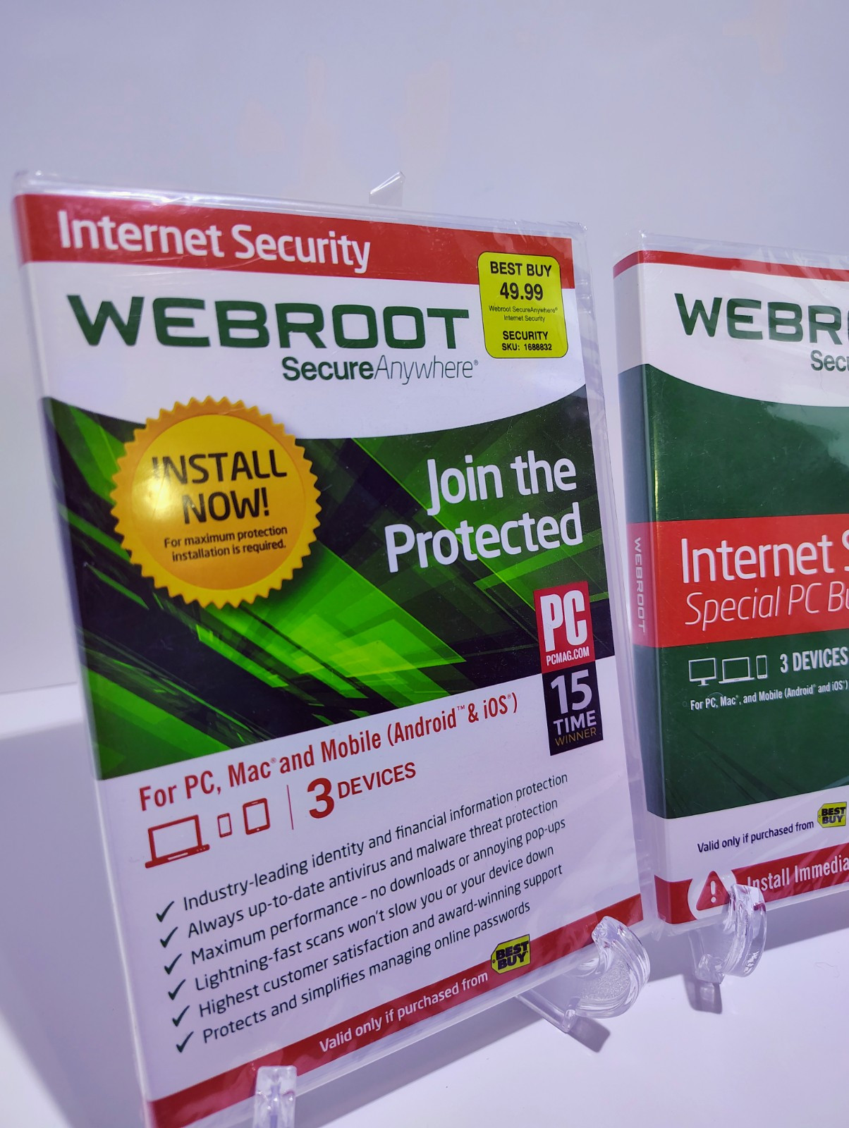 2 New Webroot Secure Anywhere Internet Security 3 Devices for PC/MAC/Mobile/IOS
