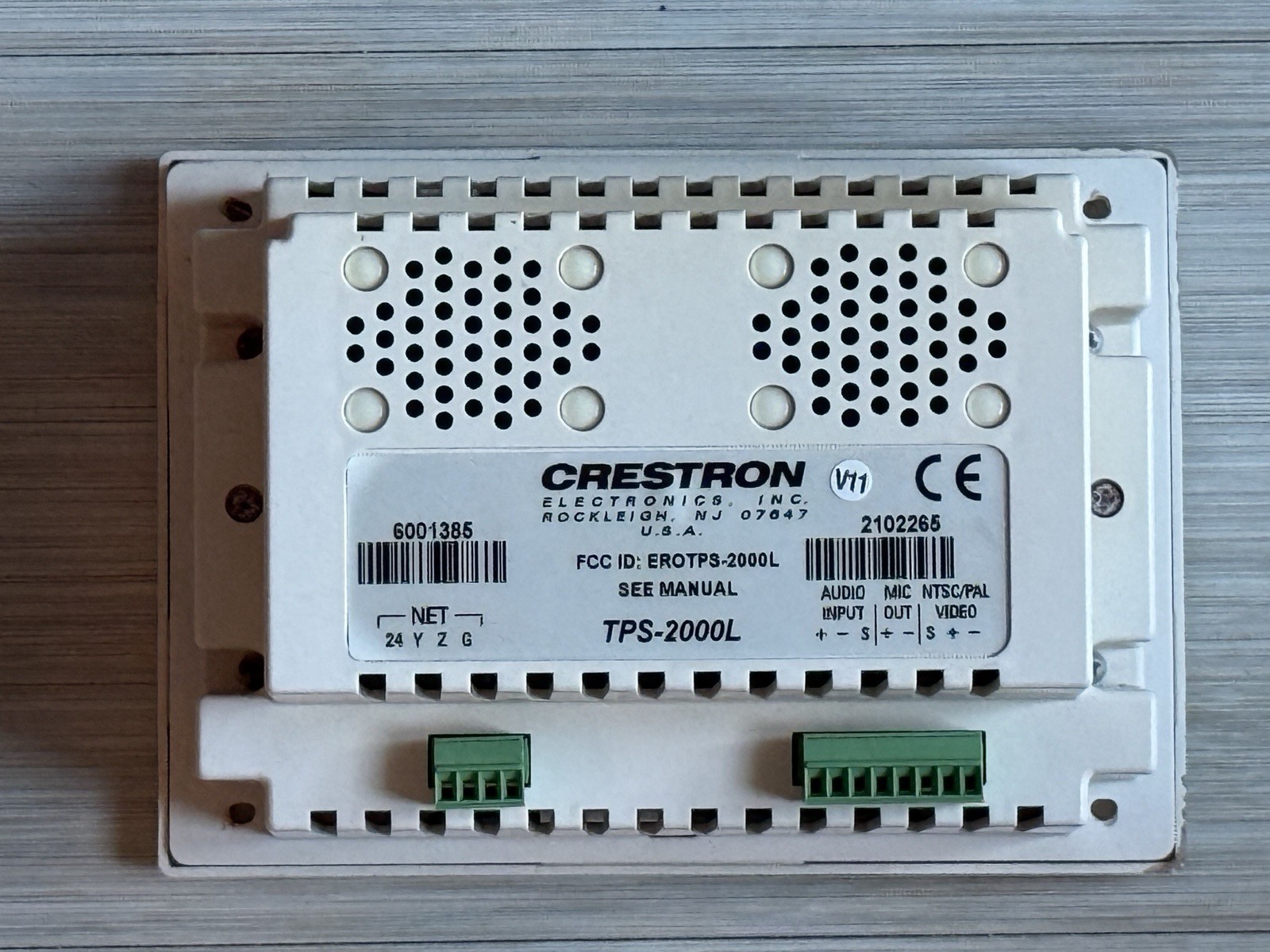 Crestron TPS-2000L Wall-Mount Touchscreen Control Panel, White