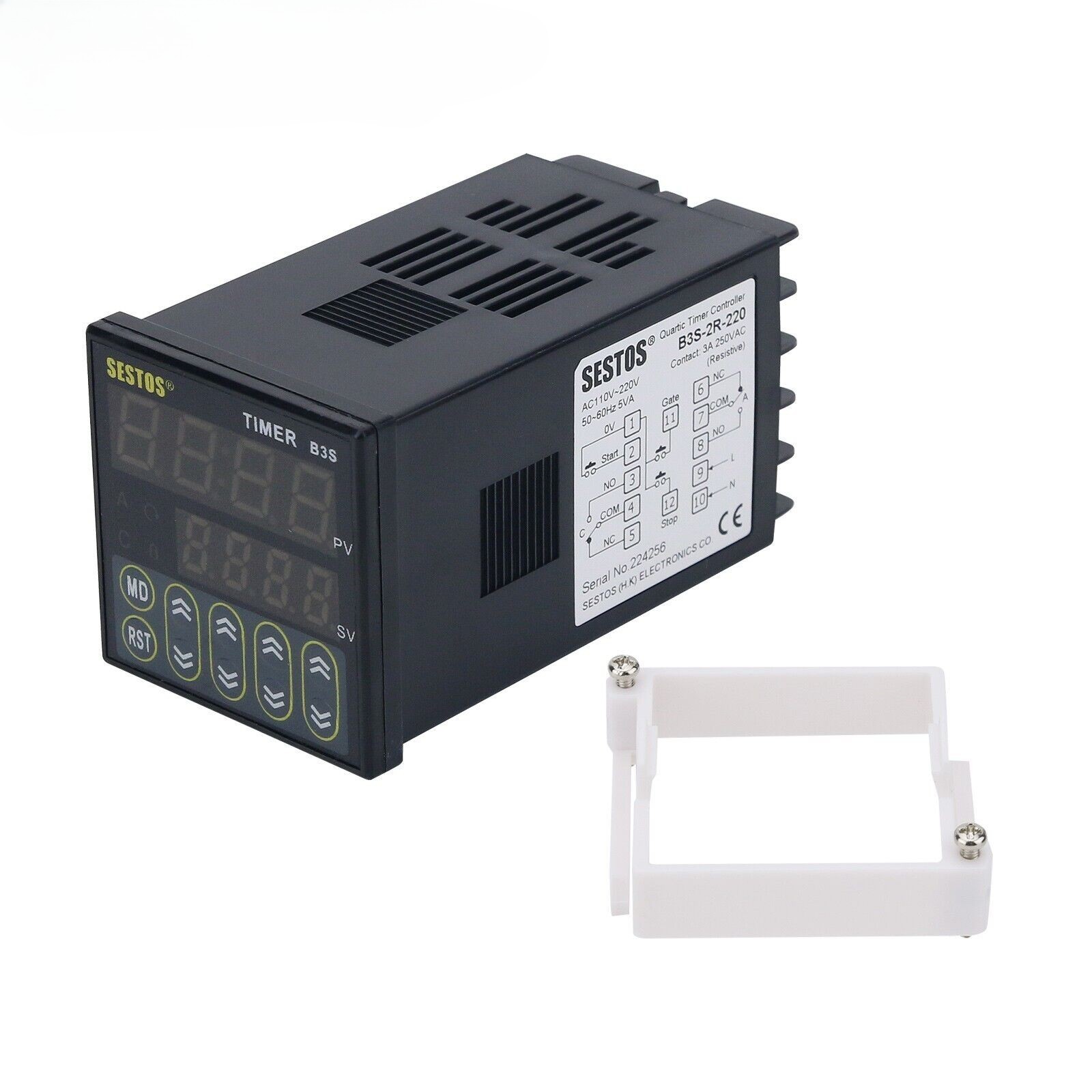 Sestos Digital Quartic Timer Relay Switch Omron Relay Ce Ac100-240V B3S-2R-220
