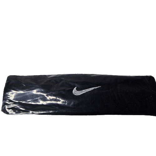 Vintage Nike Swoosh Black Sweatband Workout Unisex Adult Headband One Size NEW