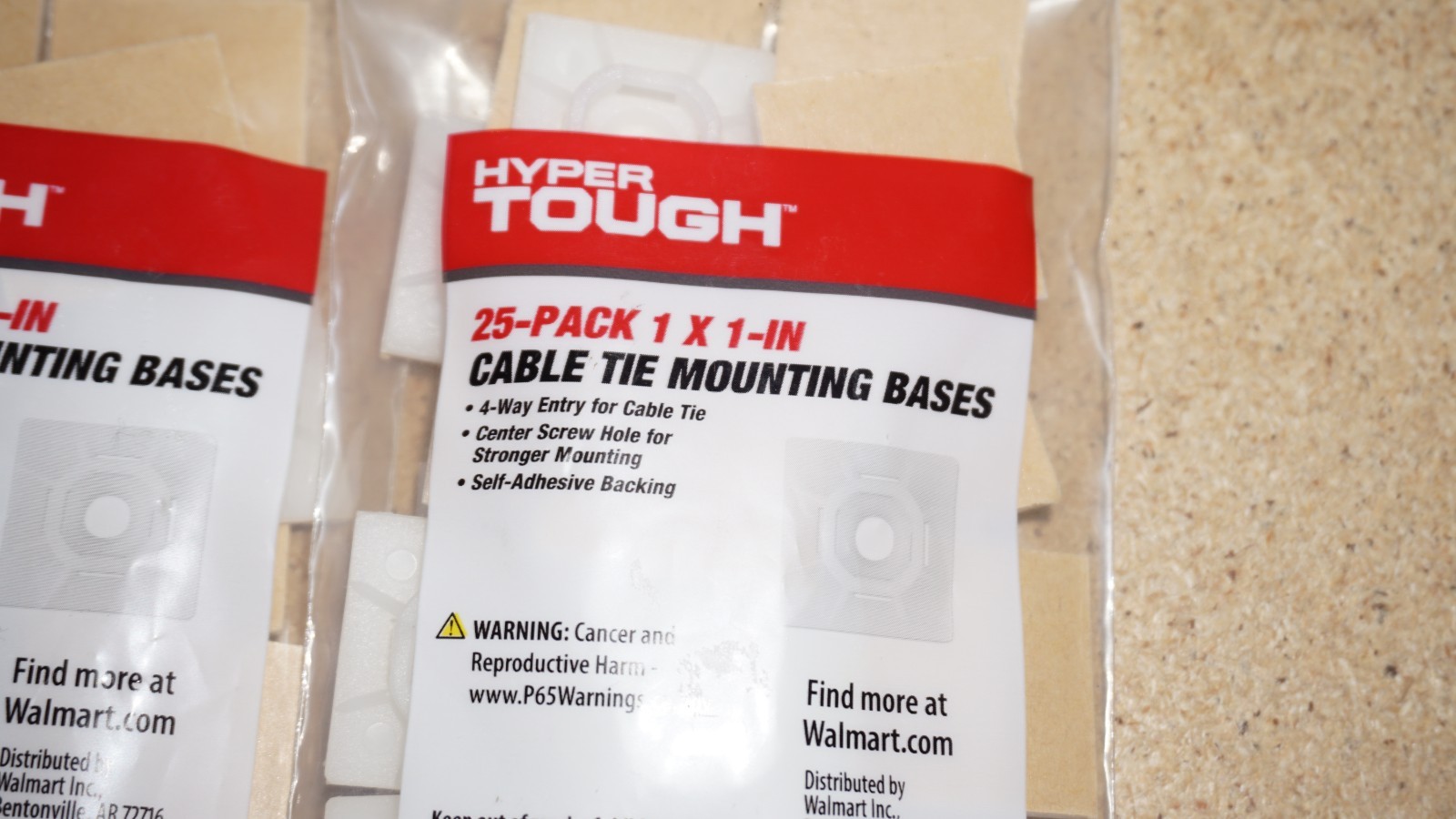 Hyper Tough 275 PCS Cable Zip Tie Holders Self-Adhesive Zip Tie Mounts Bases