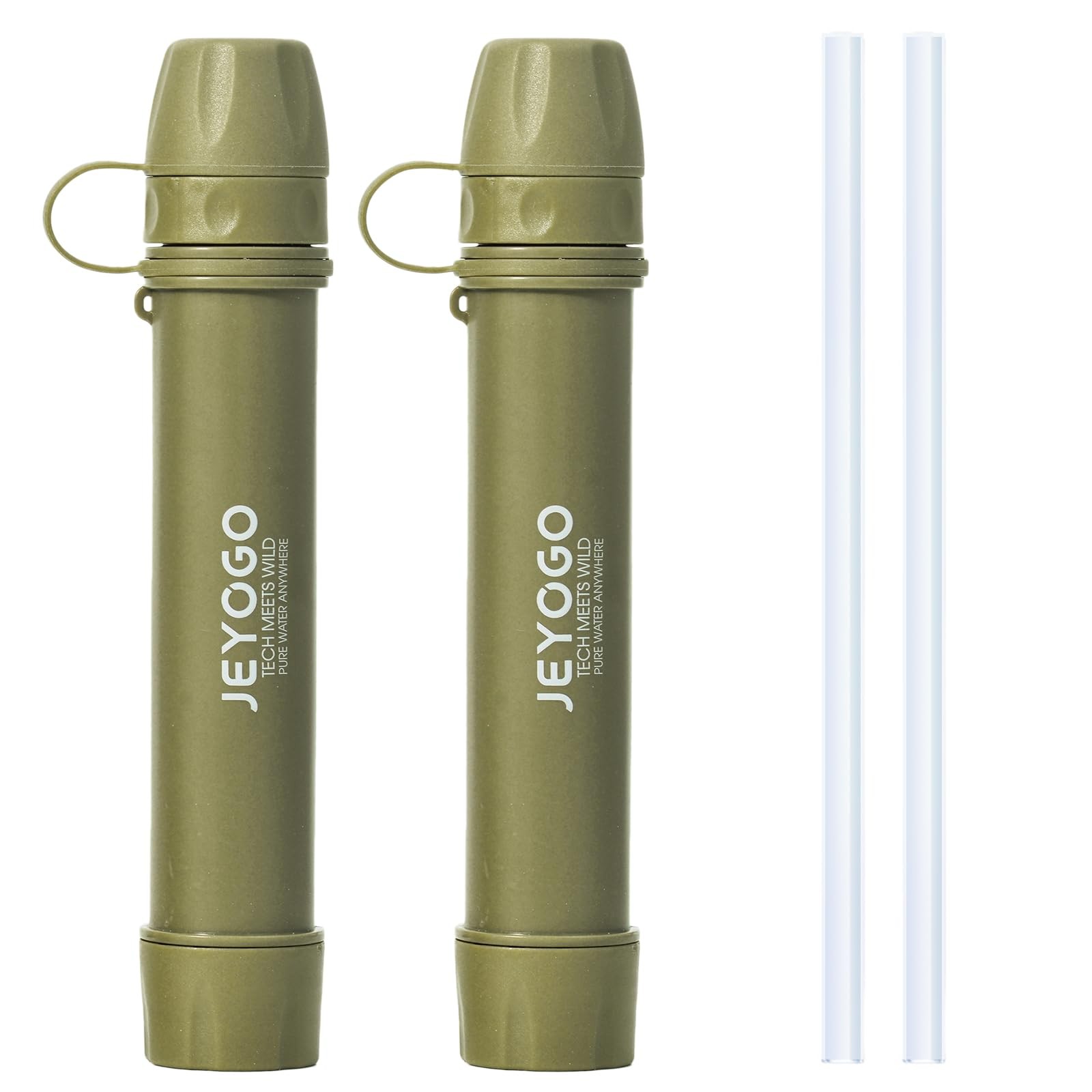 Survival Water Filter Straw - Portable Personal Water Purifier for Hiking, Ca...