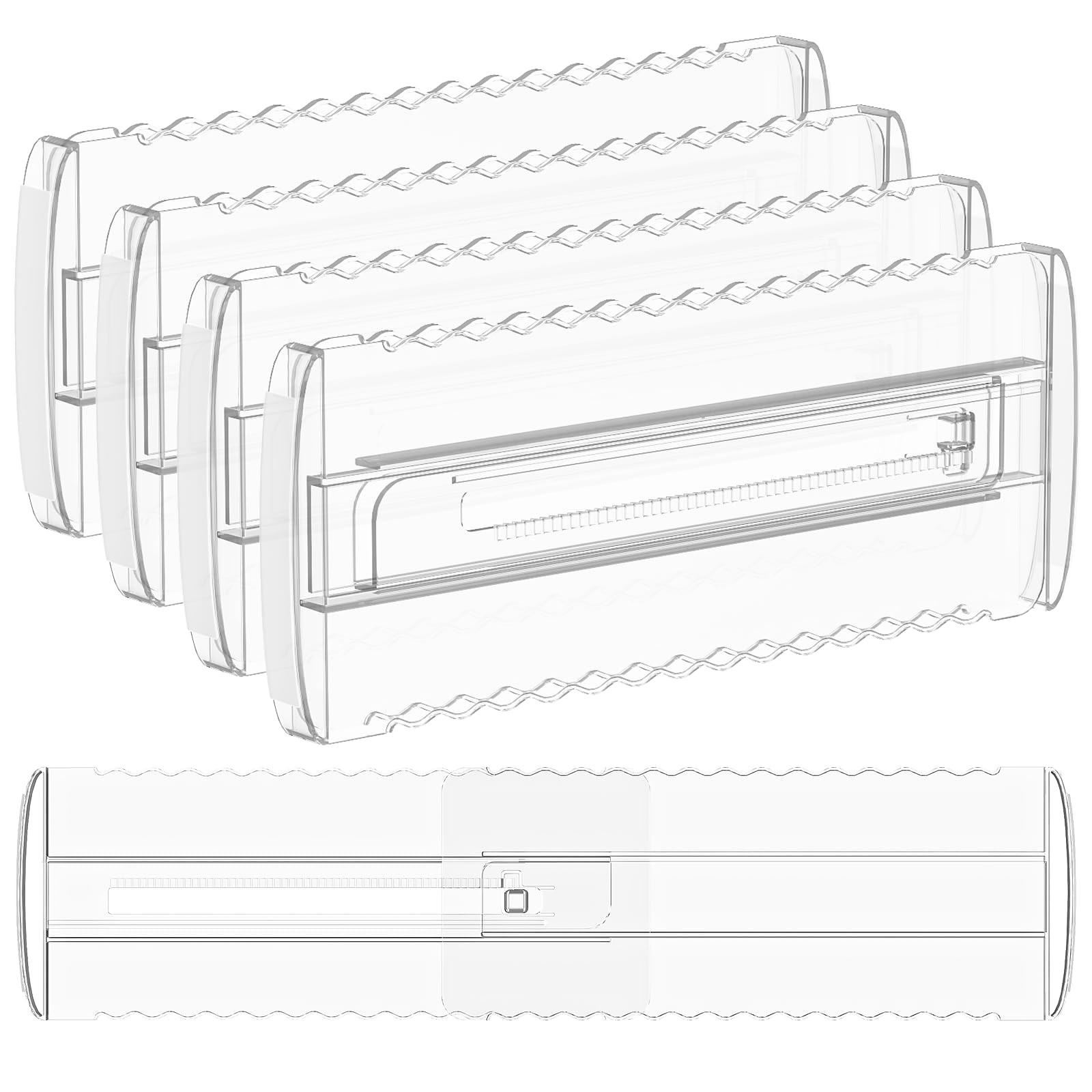4 Pack 4" High Drawer Dividers for Clothes, 10.2"-16.5" Expandable Dresser Dr...
