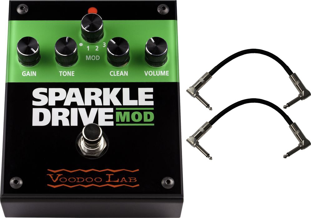 Voodoo Lab Sparkle Drive Mod Overdrive Pedal w/ 2 Cables