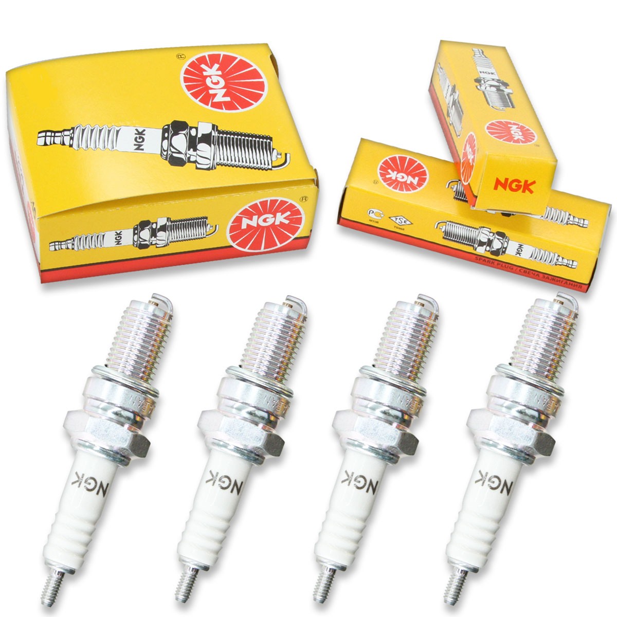4pcs 80-83 Suzuki GS750 NGK Standard Spark Plugs 750 Kit Set Engine gg