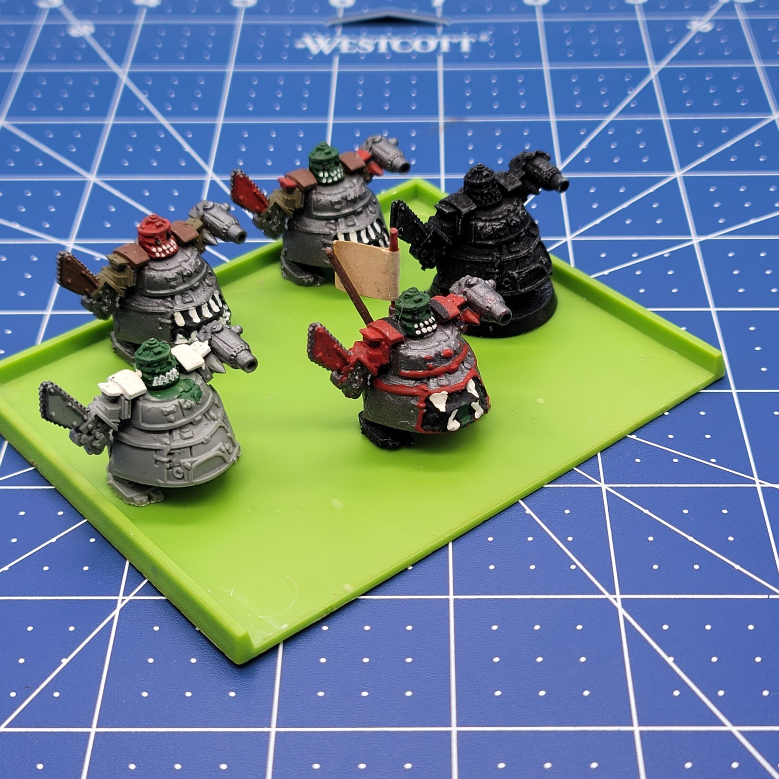 GW EPIC 40K ORK War Machines - Painted Stompers x 5 #3 - 1991 OOP 6mm Plastic
