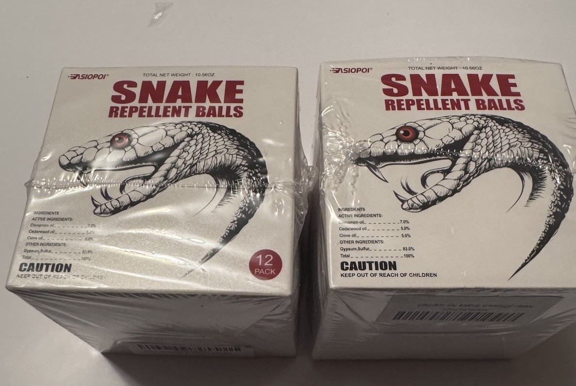 Lot of 2 SIOPOI snake repellent ball 12 packs.  24 Balls, New Sealed