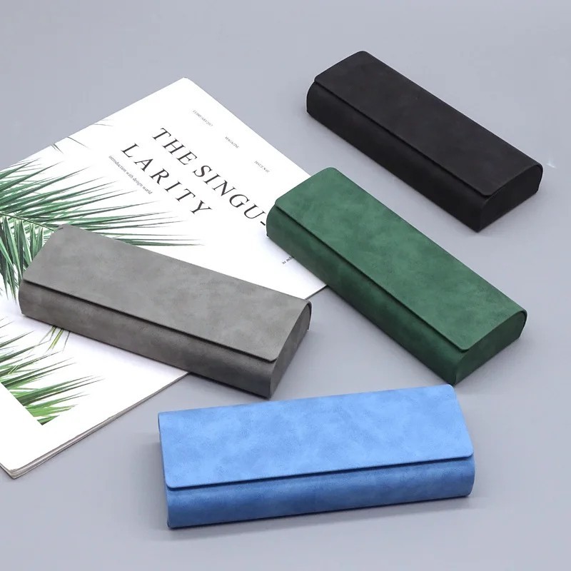 Hard-shell Spectacle Case Men Women Glasses Case PU Leather Portable Anti-extrus