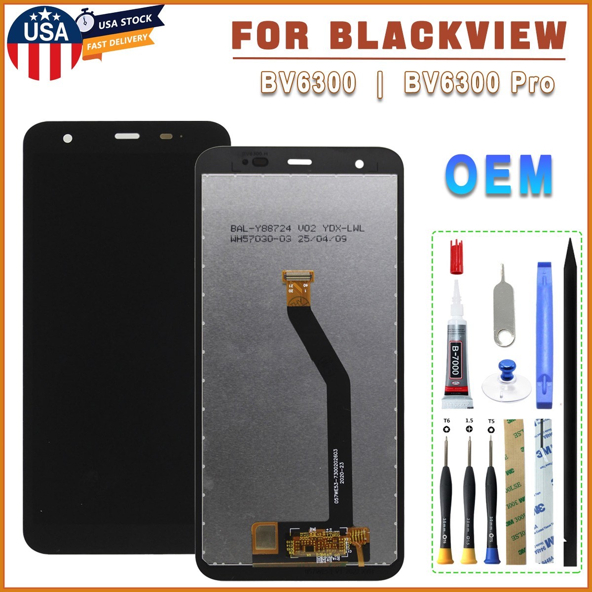 OEM LCD Display Touch Screen Digitizer Assembly For Blackview BV6300 /BV6300 Pro