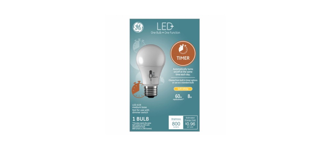 GE 93127245 LED Light Bulb A19 E26 (Medium) Soft White 60 Watt Equivalence Clear