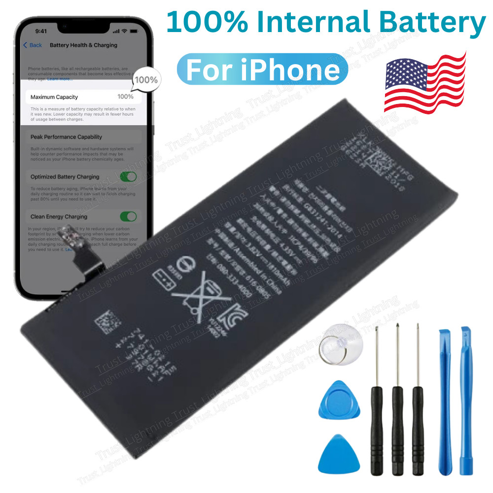 Replacement Internal Battery For Apple iPhone 6 7 8 SE XS XR 11 12 13 14 Pro Lot