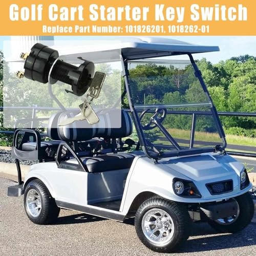 Golf Cart Starter Key Switch for DS 1996-Up with 2 Keys 2 Terminals 36/48