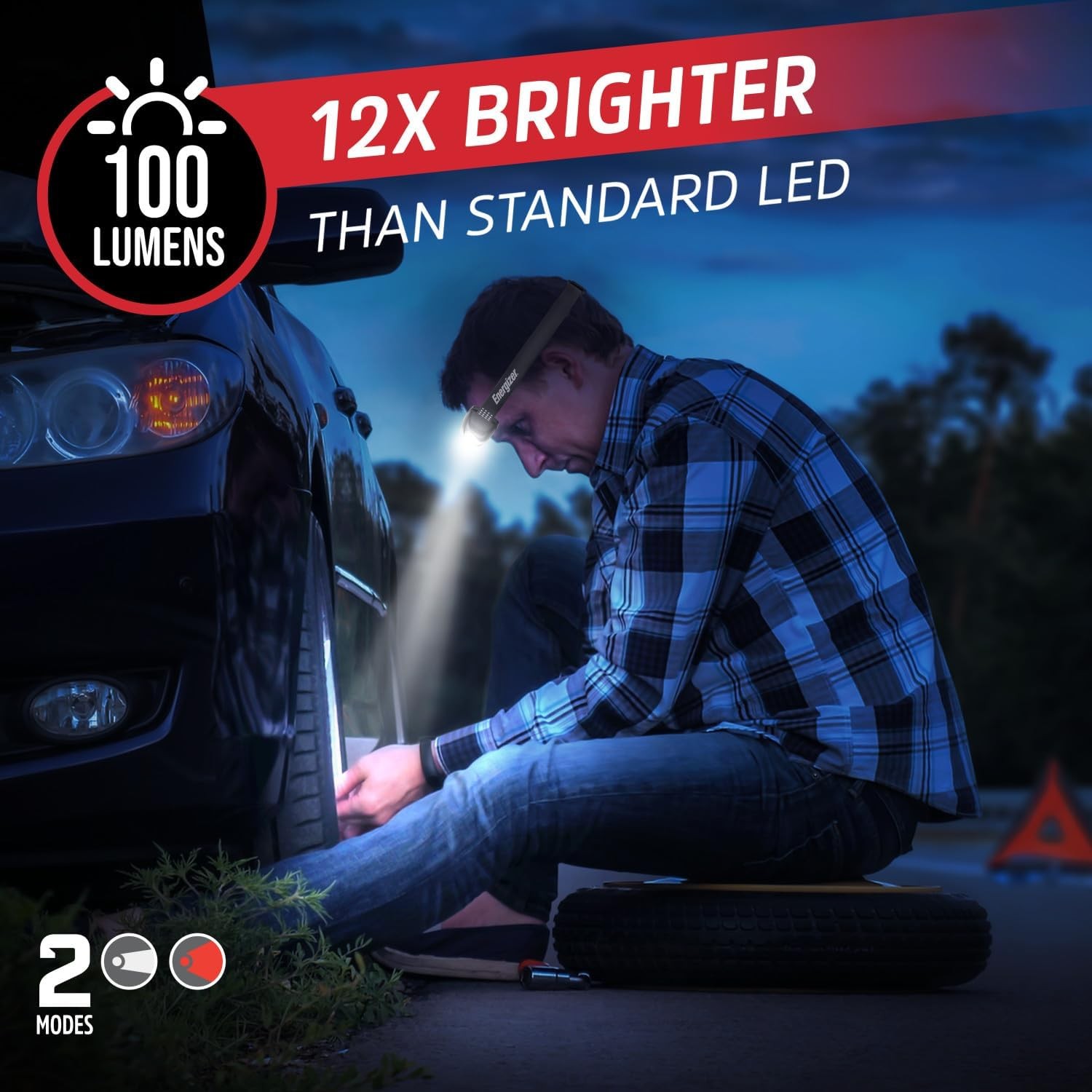 Energizer Universal+ LED Headlamp 2-Pack, Bright Outdoor Camping Light