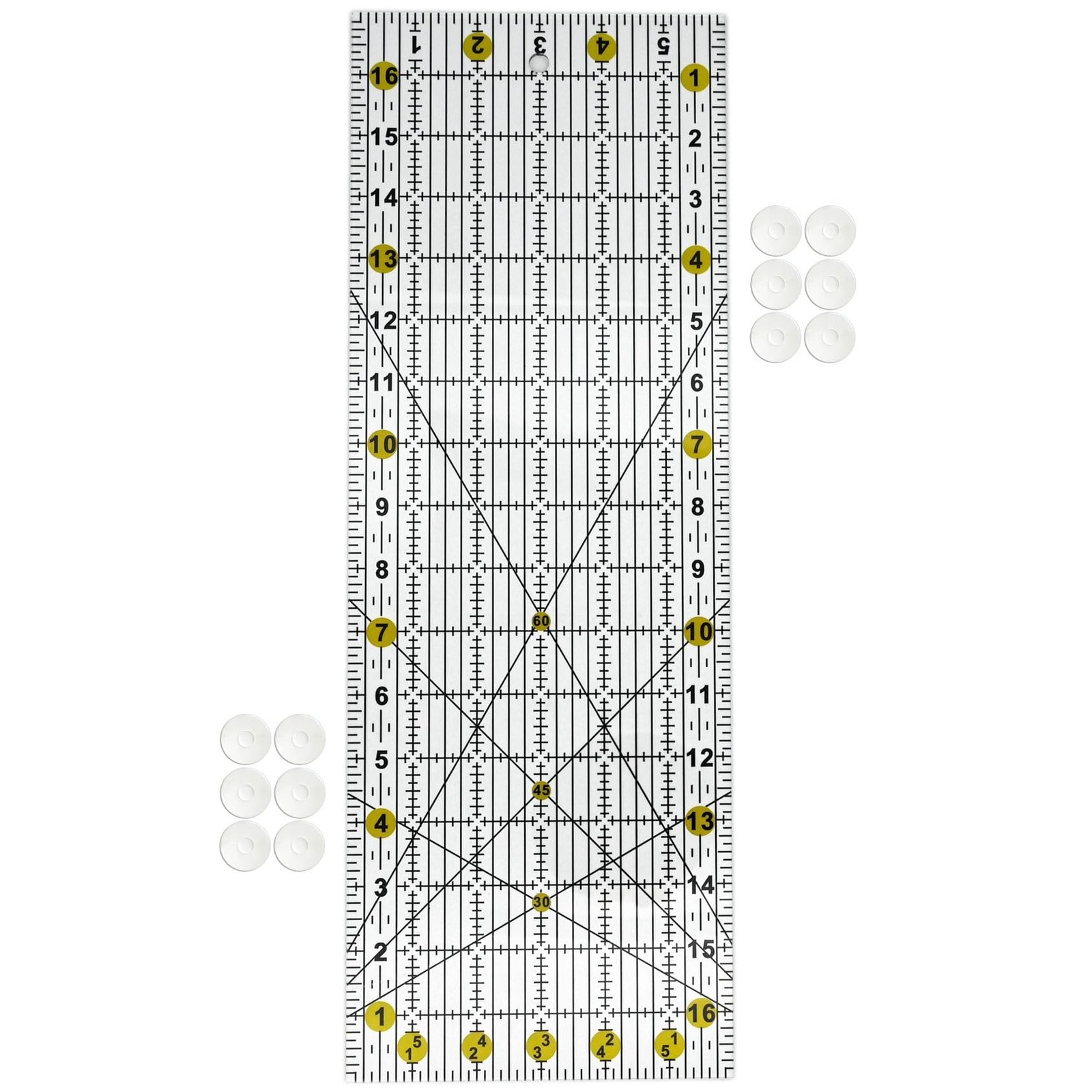 Quilting Ruler,Acrylic Sewing Ruler Quilt Ruler Template,Curved Corner Cutter...