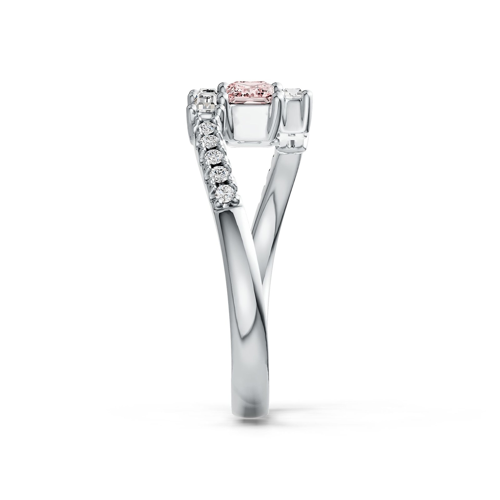 Sterling Silver Semi Mount Ring Setting Princess SQ 3X3mm with White Topaz