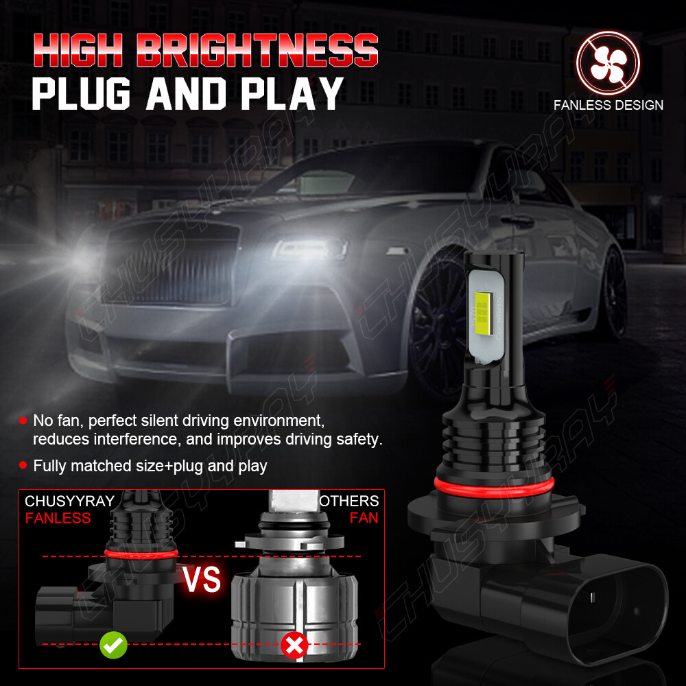 For Ford F 150 2015-2020 12000K White LED Headlight Hi/Lo Beam + Fog Light Bulbs