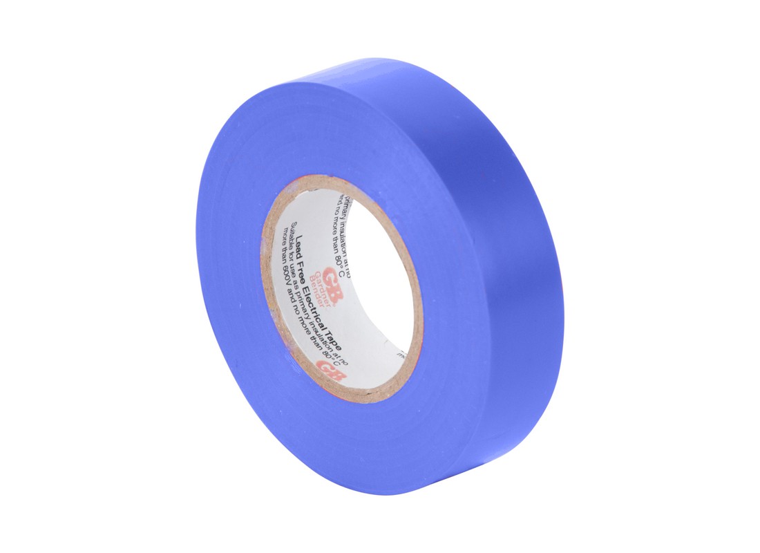 GB GTB-667P Electrical Tape, 66 ft L, 3/4 in W, PVC Backing, Blue