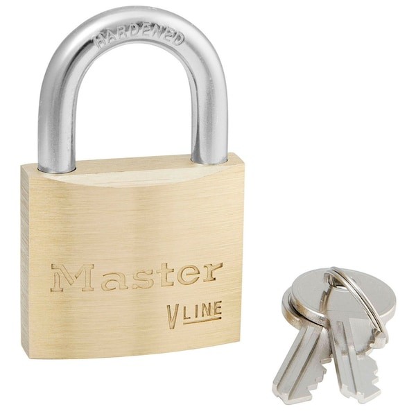 Master Lock 4140Ka Padlock, Keyed Alike, Standard Shackle, Rectangular Brass