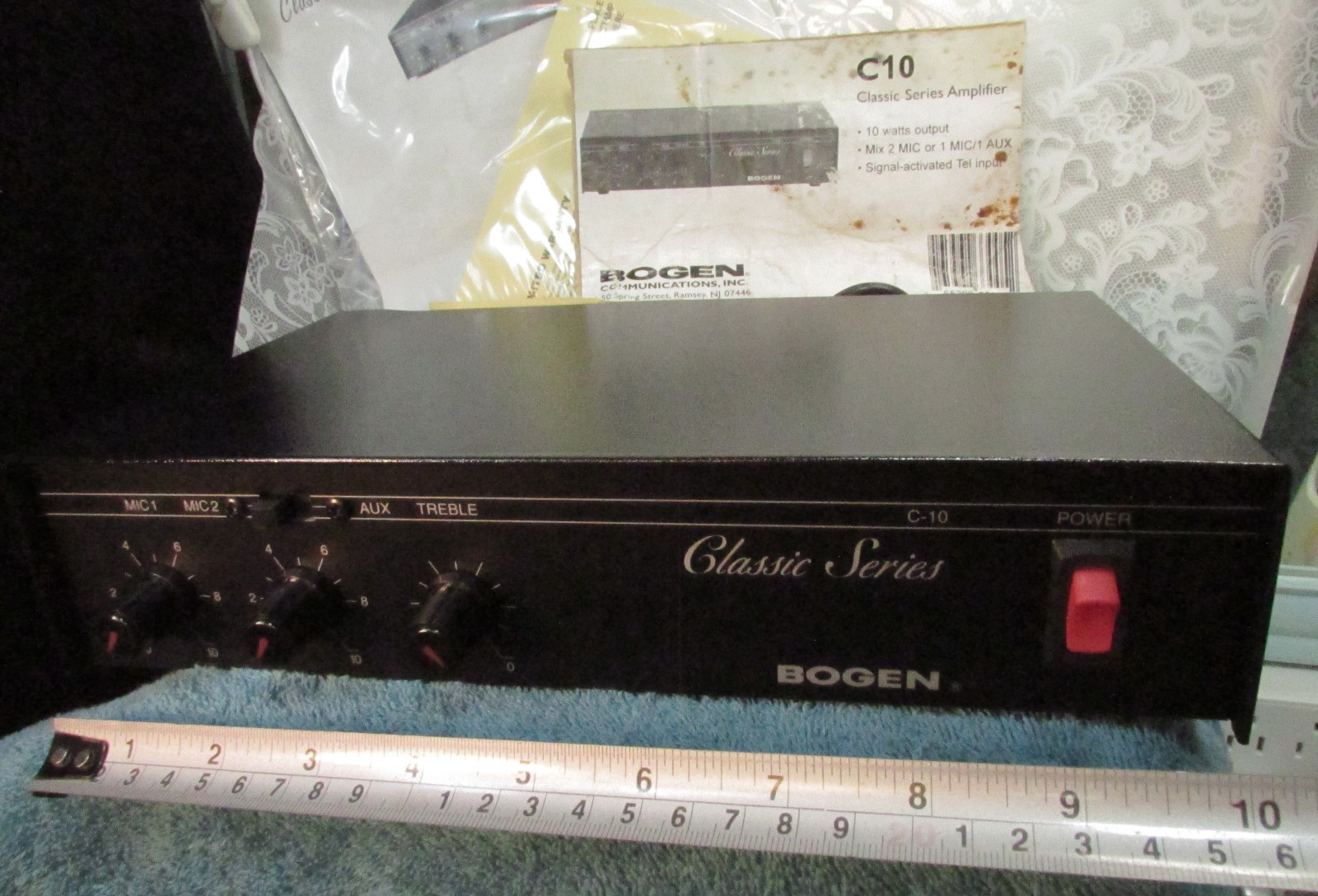 Bogen C-10 Classic Series PA Public Address AMPLIFIER Commercial Mixer 10 Watts