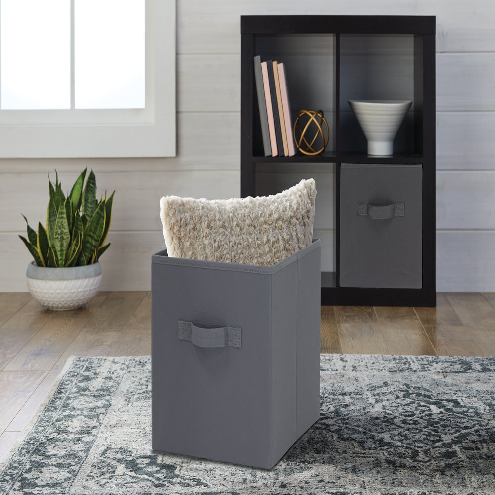 Collapsible Cube Fabric Storage Bins W/Handles  Storage Container Box 6 Pack