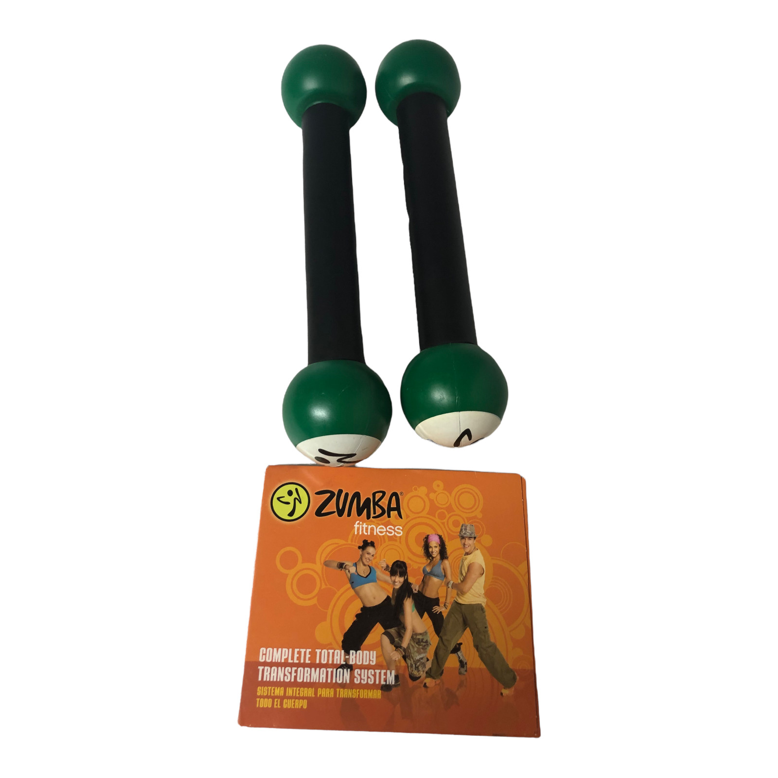 Zumba Fitness Complete Total-Body Transformation System 3 DVD Set Toning Sticks