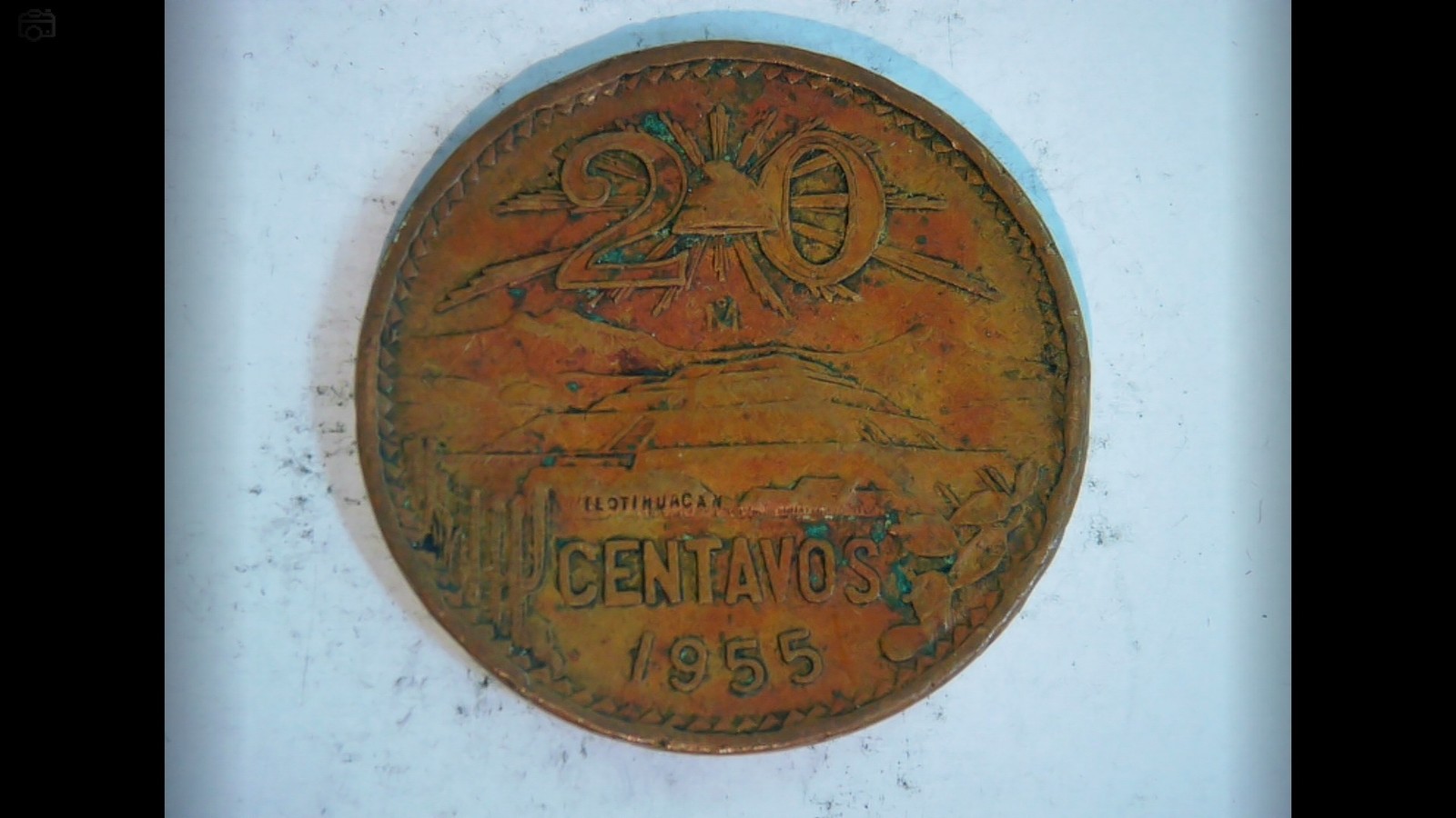 Mexico 1955 20 Centavos Mexico 20 Centavos (Teotihuacan Pyramid) Coin