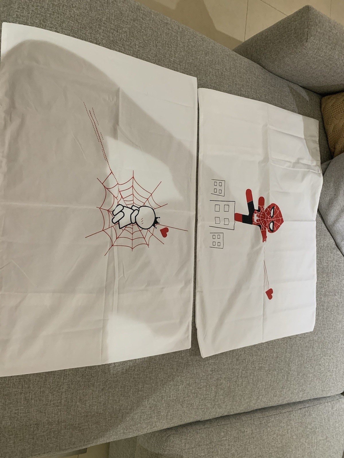 Matching Couple His And Hers Superhero Pillowcases