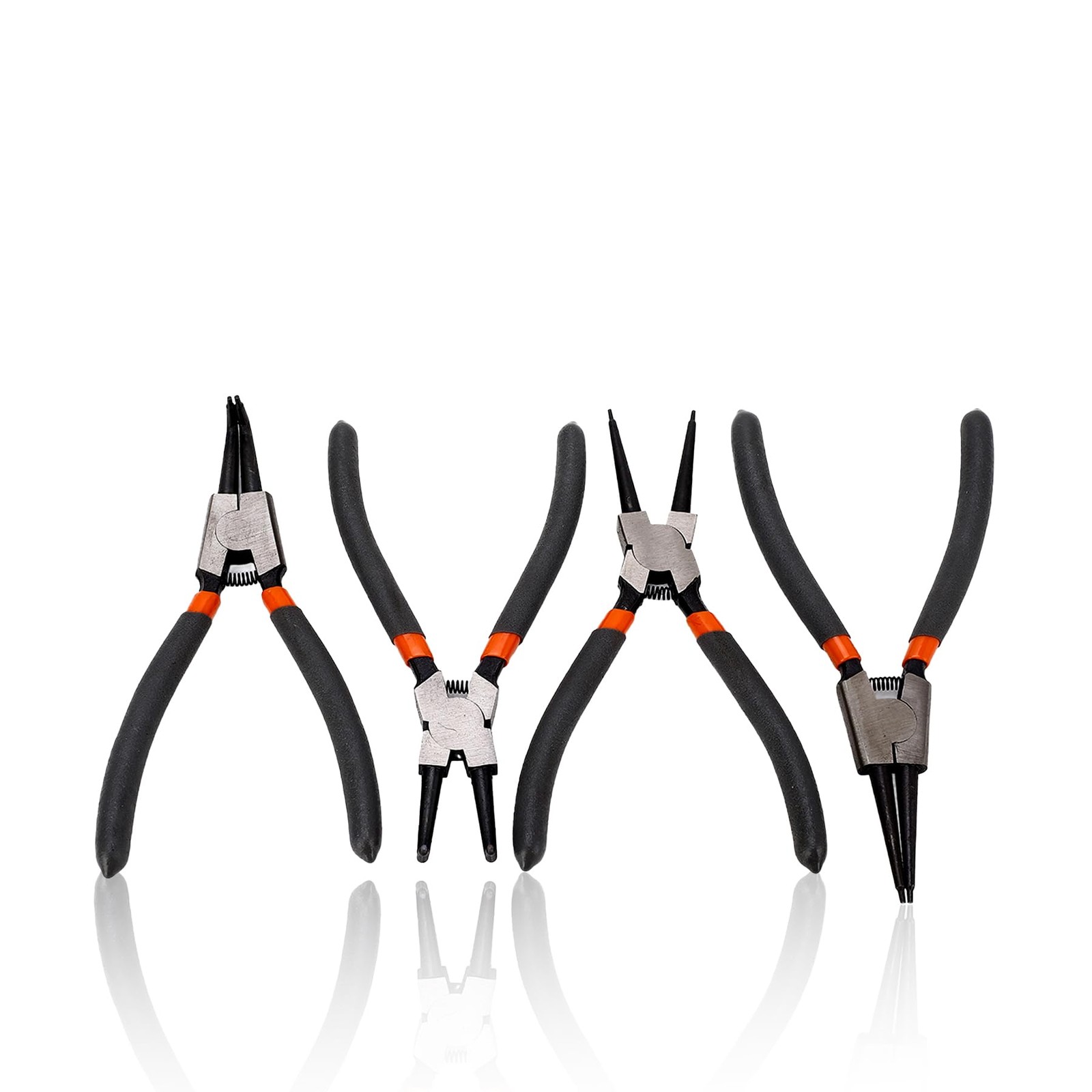 4 Piece Circlip Pliers, Straight Curved Circlip Pliers Set, Straight Inter...