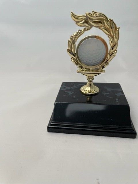 🏆SMALL TROPHY WITH CHOICE OF THEME  BLACK BASE 4 INCHES TALL FREE PERSONALIZING