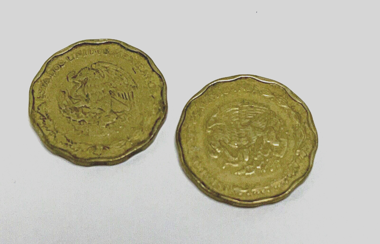 Mexico 1993 Estados Unidos Mexicanos 50 Cent Half Peso Coins - Lot of 2