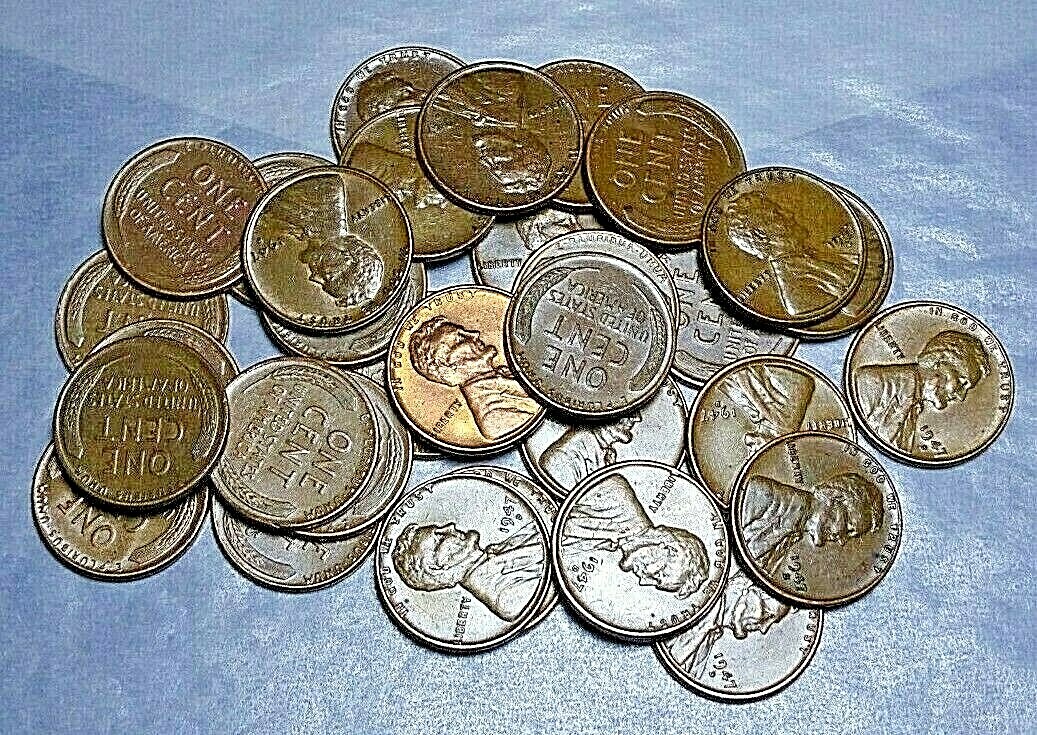 1 (ONE) 1947-D LINCOLN CENTS "F-VF" FINE TO VERY FINE OR (BETTER) LOW PRICE BUY!