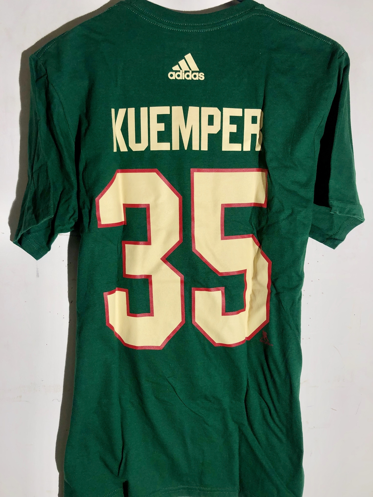 adidas  NHL T-Shirt Minnesota Wild Darcy Kuemper Green sz L