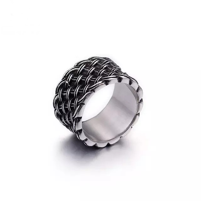 Stainless Steel Vintage Love Intertwined Ring For Men Sizes 7-12