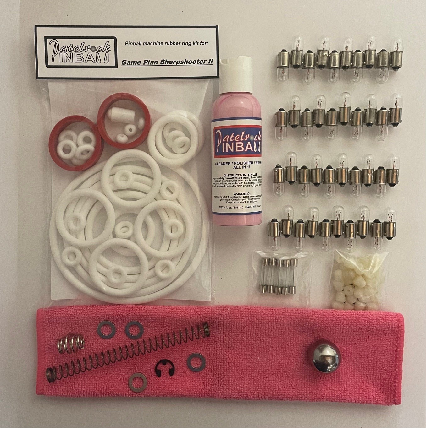 1984 Game Plan Sharpshooter II Pinball Machine Maintenance Tune Up Kit