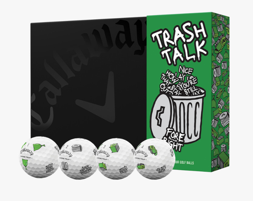 Callaway Chrome Tour TRASH TALK Limited Edition Golf Balls WASTE MANAGEMENT