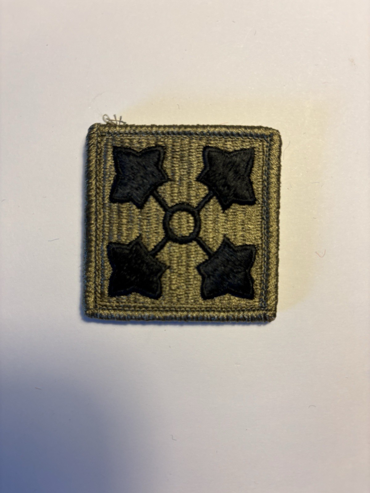 4th Infantry Division U.S. Army Shoulder Patch With Hook & Loop Back