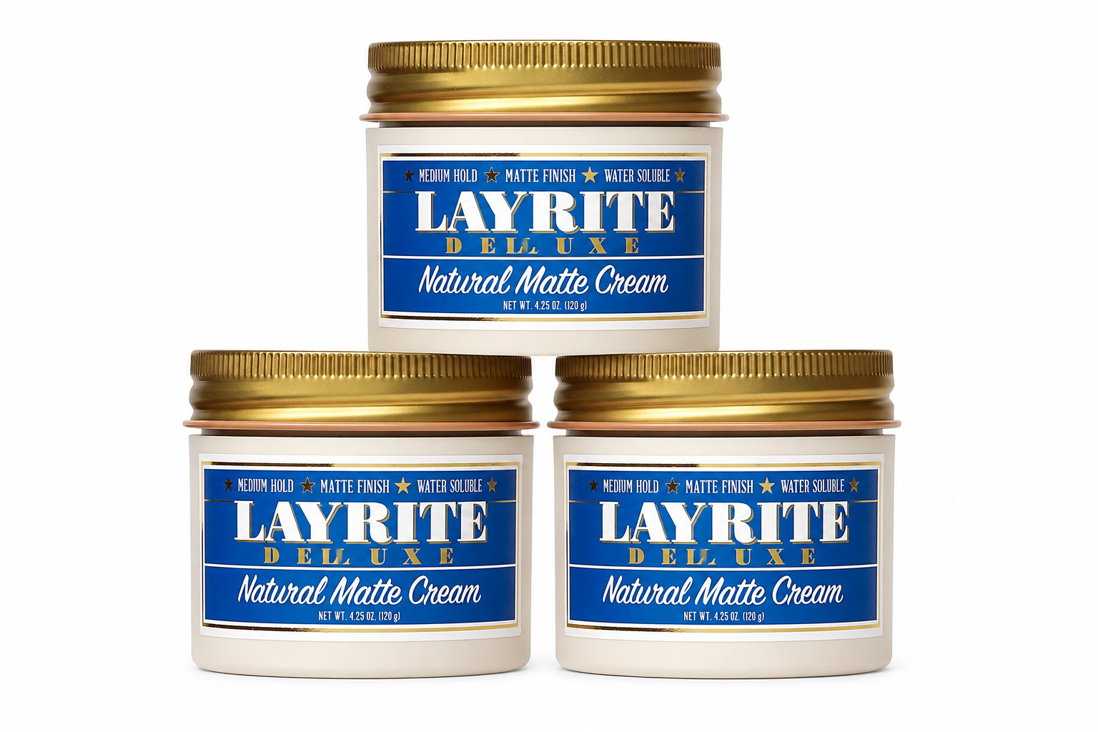 Layrite Layrite Natural Matte Cream 4.25Oz - 3 Pack