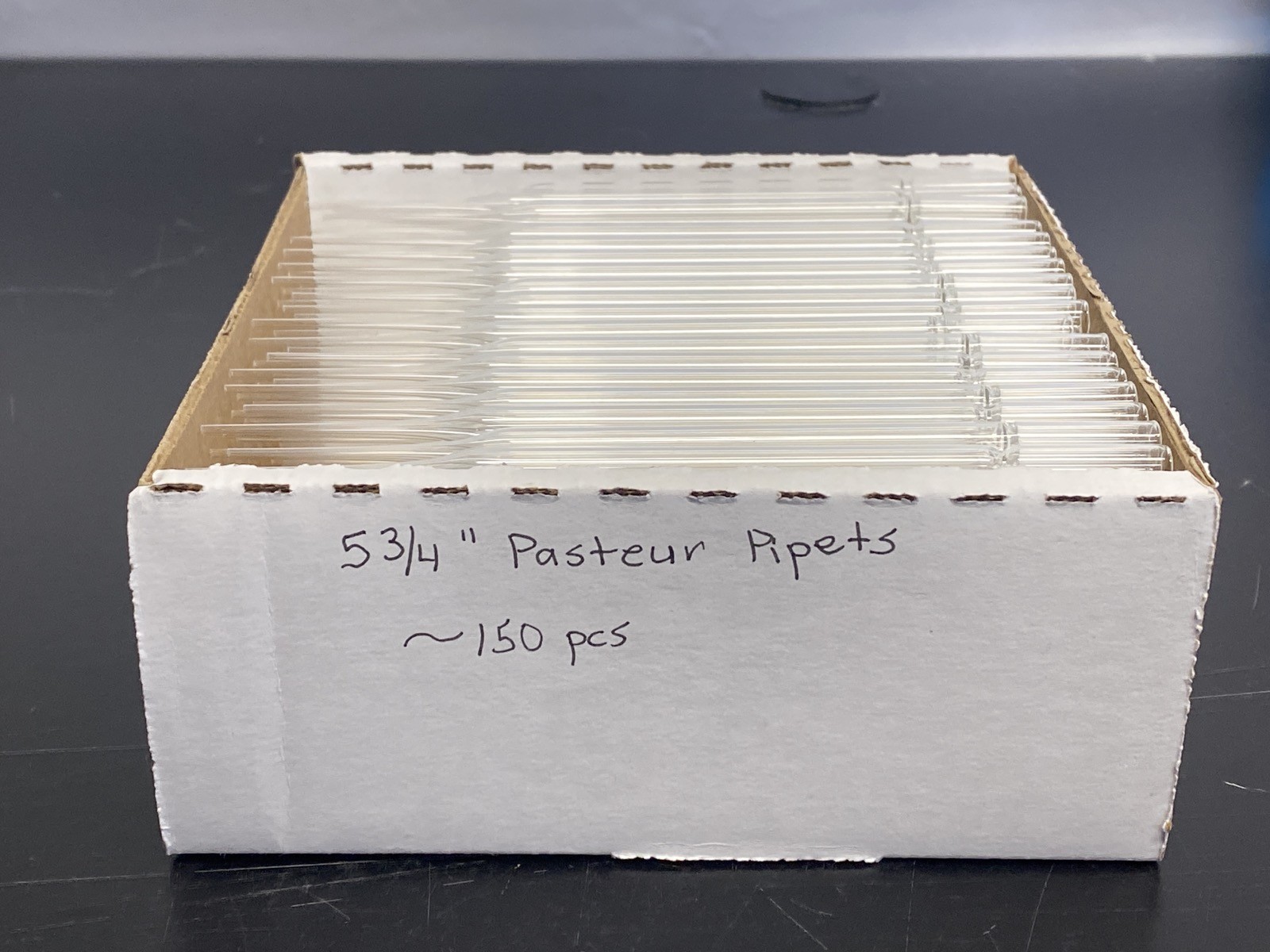 (~150) Laboratory Disposable Borosilicate Glass Pasteur Pipettes 5-3/4” L