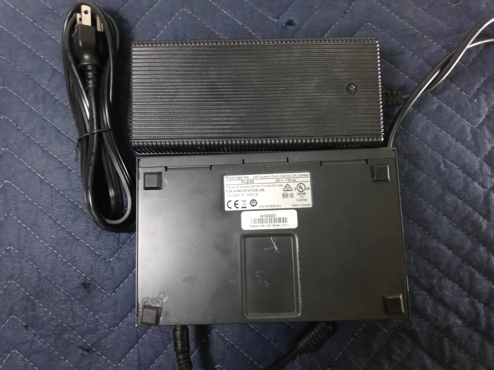 NVT Phybridge NV-FLX-08 FLEX8 Unmanaged Switch 8-Port PoE w/ Power Supply