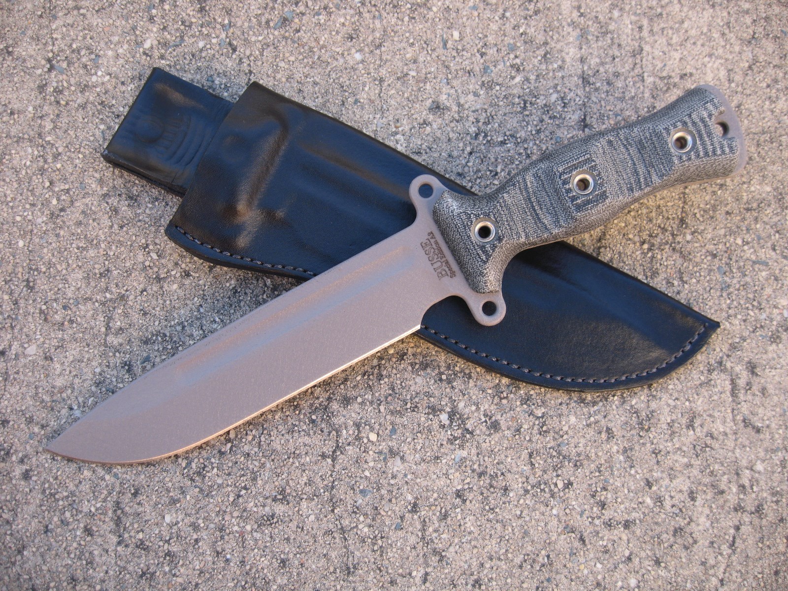 Busse Combat Team Gemini A2 TG A2 Knife Custom Molded Leather Sheath BLACK
