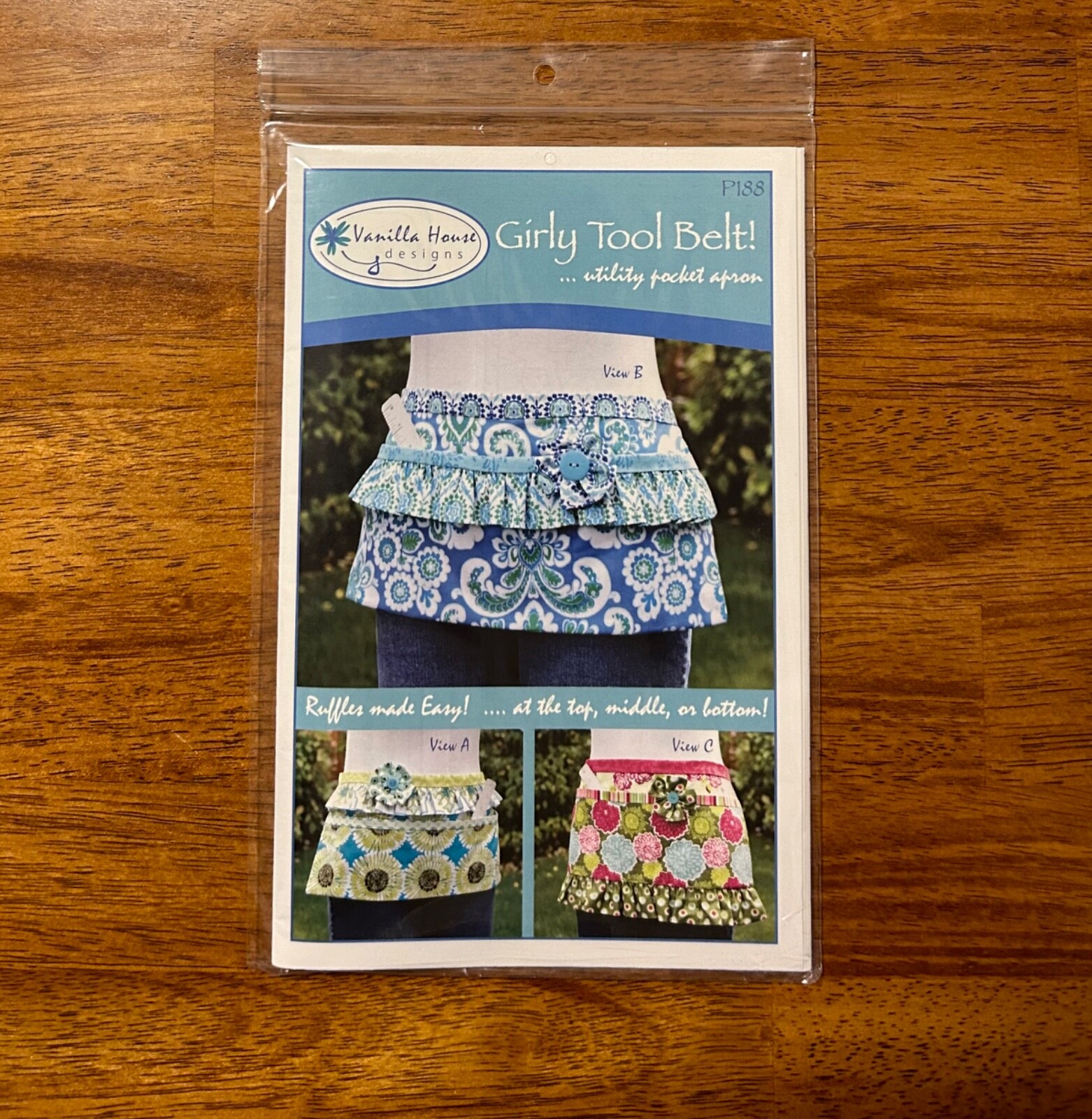 Vanilla House Designs Pattern # P188 Girly Tool Belt 3 Versions Brand New!