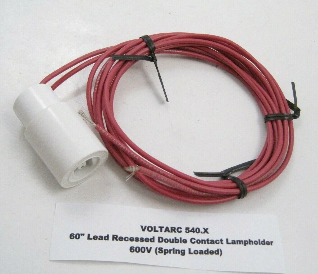 VOLTARC 540.X 60" Lead Recessed Double Contact Lampholder 600V (Spring Loaded)