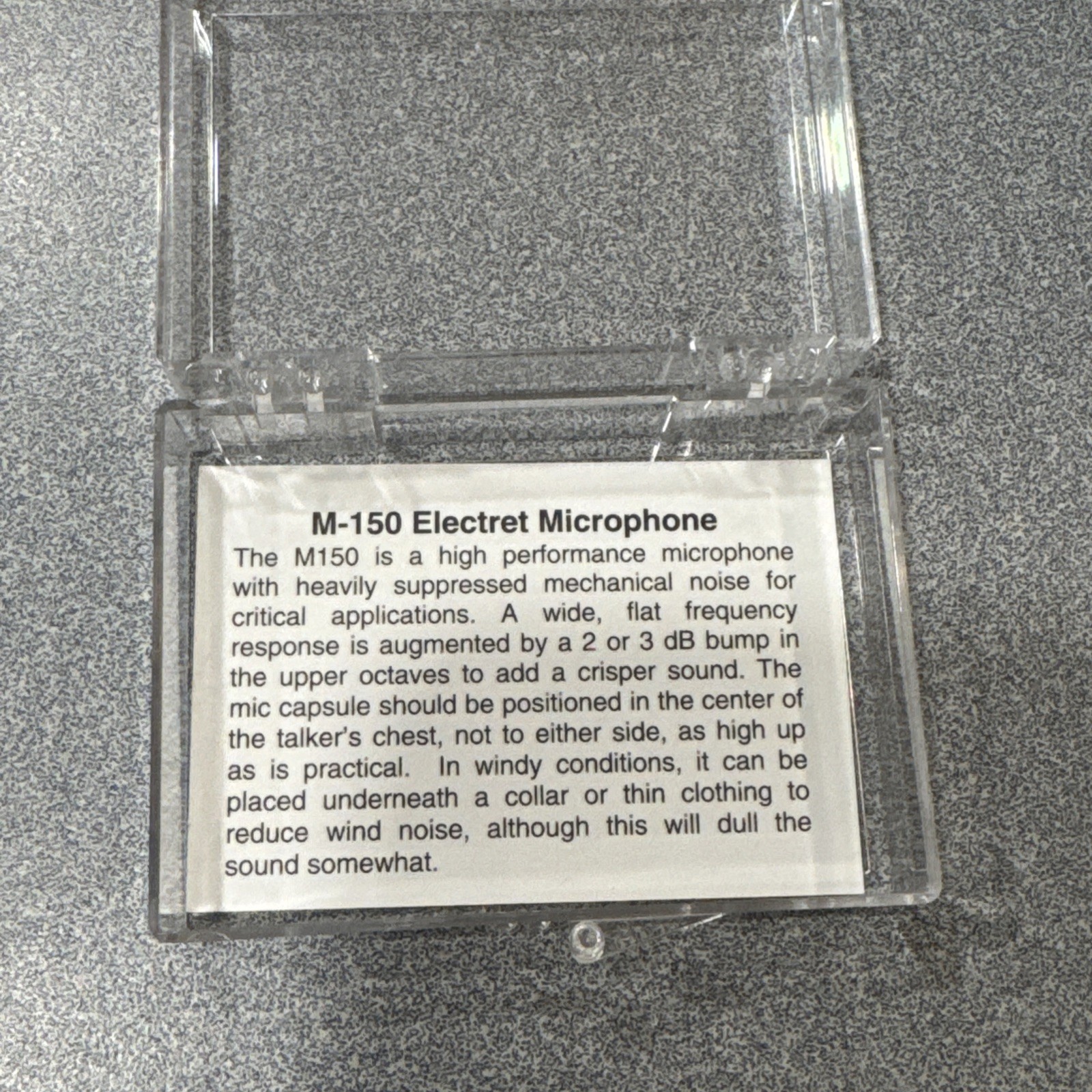 Lectrosonics M-150 Omnidirectional Lavalier Microphone.