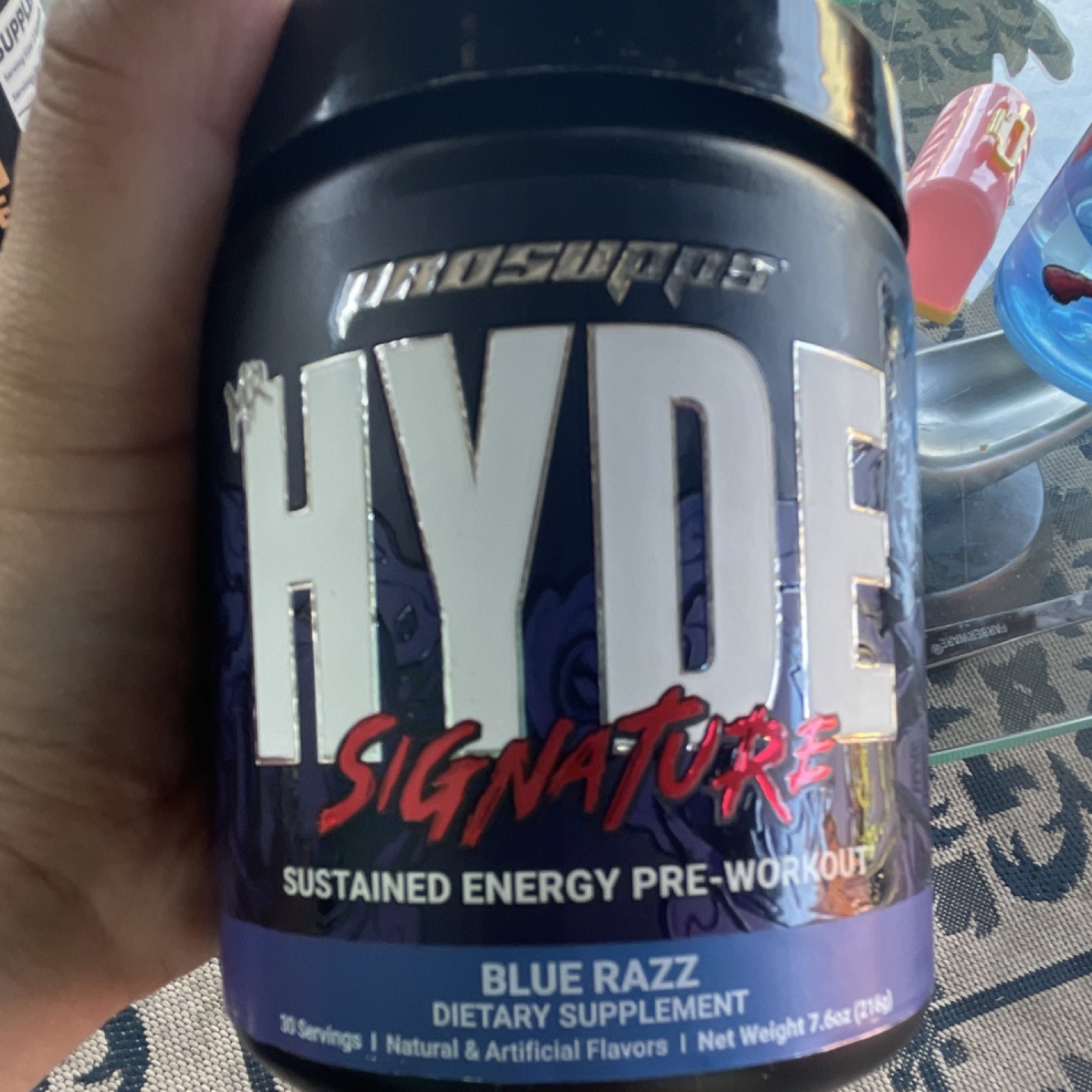 ProSupps Hyde Signature Pre-Workout Powder Blue Razz 7.65 oz 30 Servings