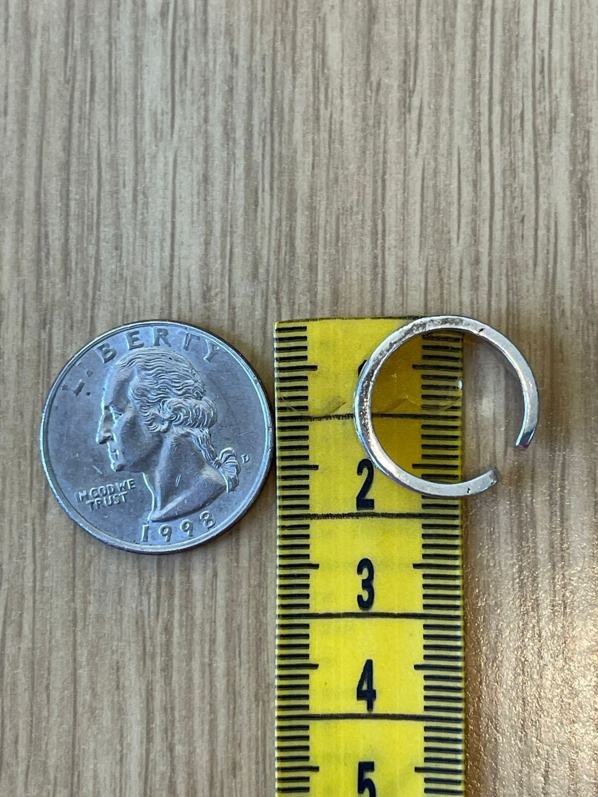 SILVER TONE Toe Finger Tip Ring Lot Of 3