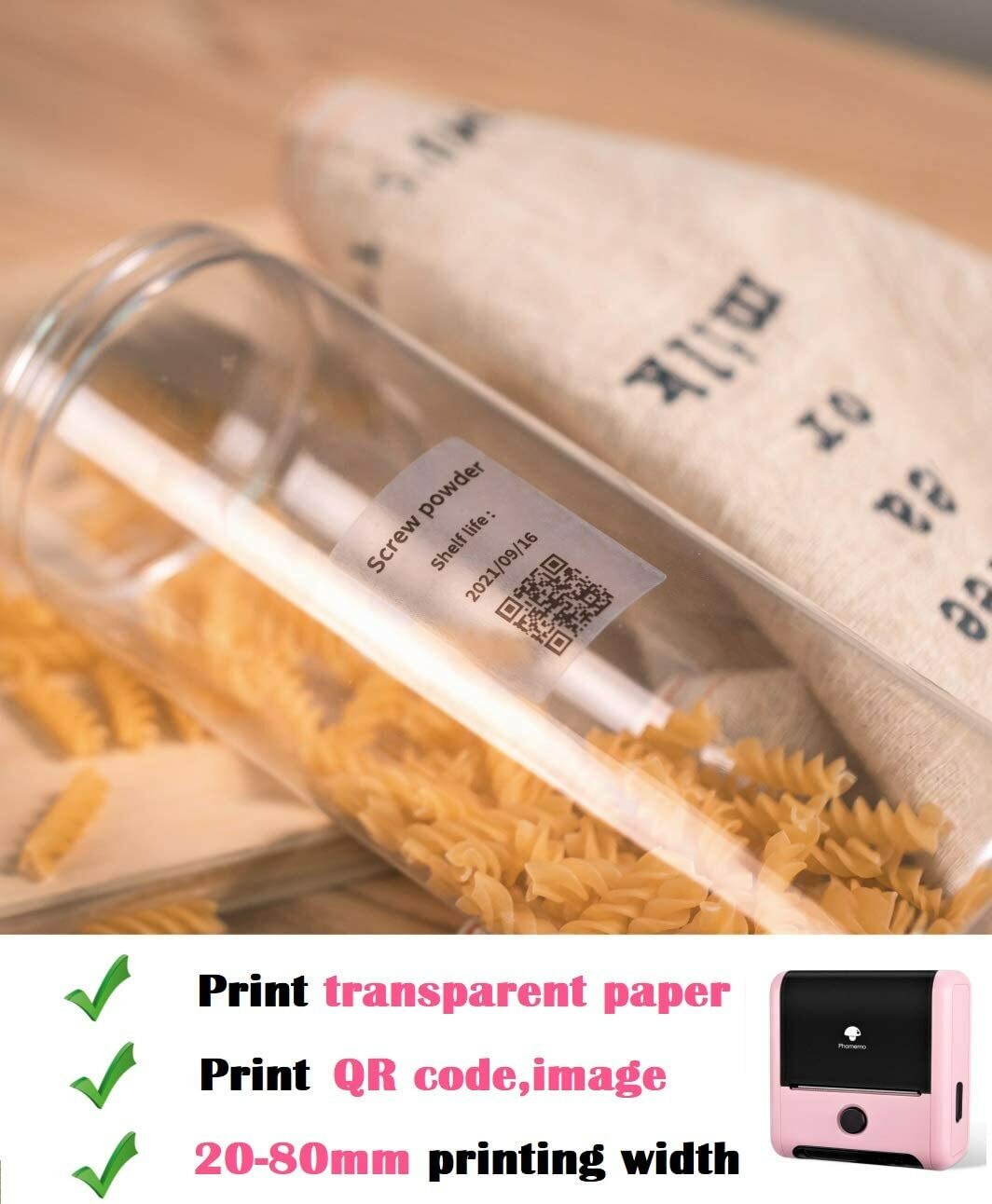 Phomemo M200 Thermal Label Maker Mobile Printer Wireless Mini Bluetooth Printer