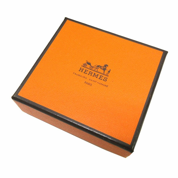 HERMES Keychain Charm Orange Chain Box Authentic From Japan