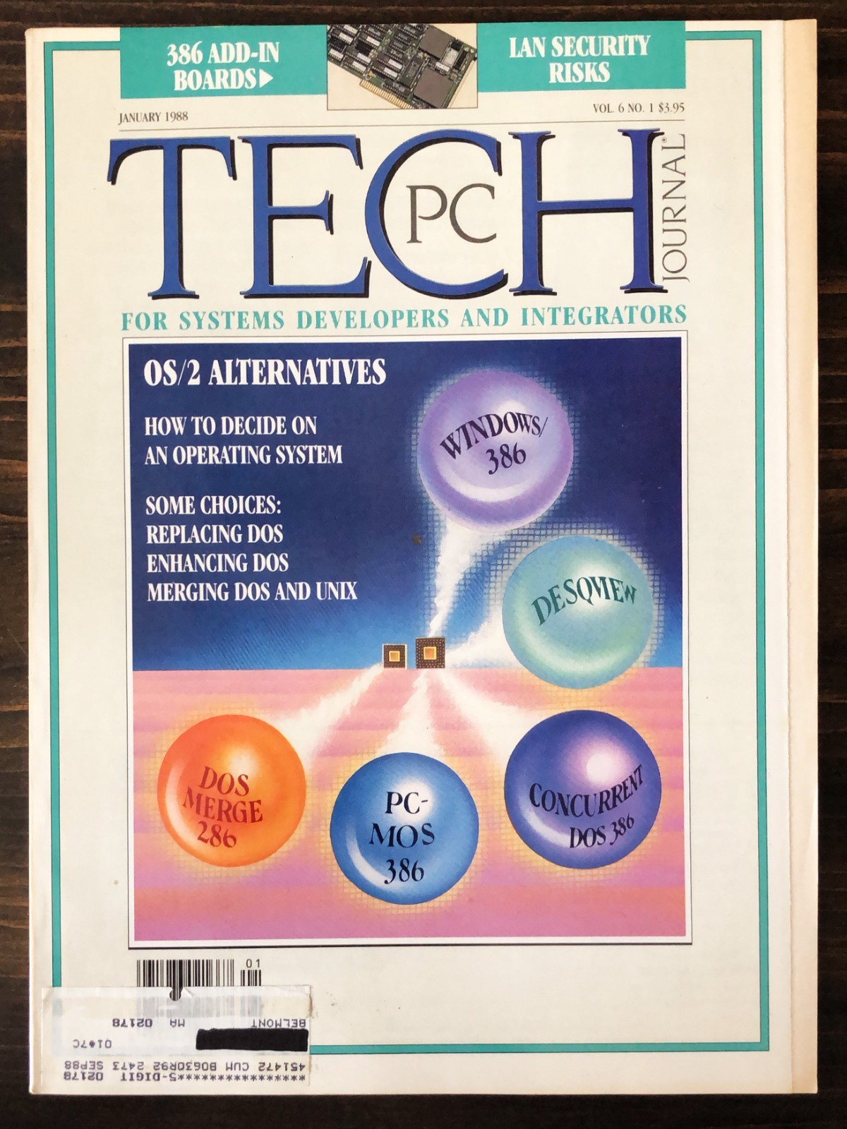 PC Tech Journal Magazine, January 1988, Vol. 6 No. 1  IBM Personal Computer